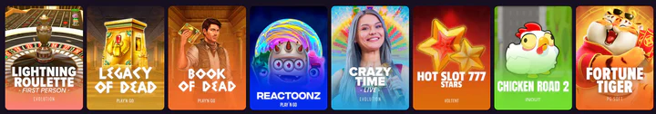 Le catalogue de jeux chez Rockstar Casino